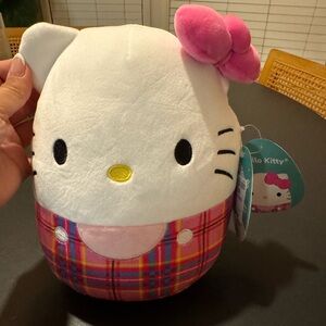 Hello Kitty Plaid Squishmallow, 7”